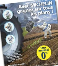 Financement de pneus Michelin sur 2 ans &agrave; taux z&eacute;ro